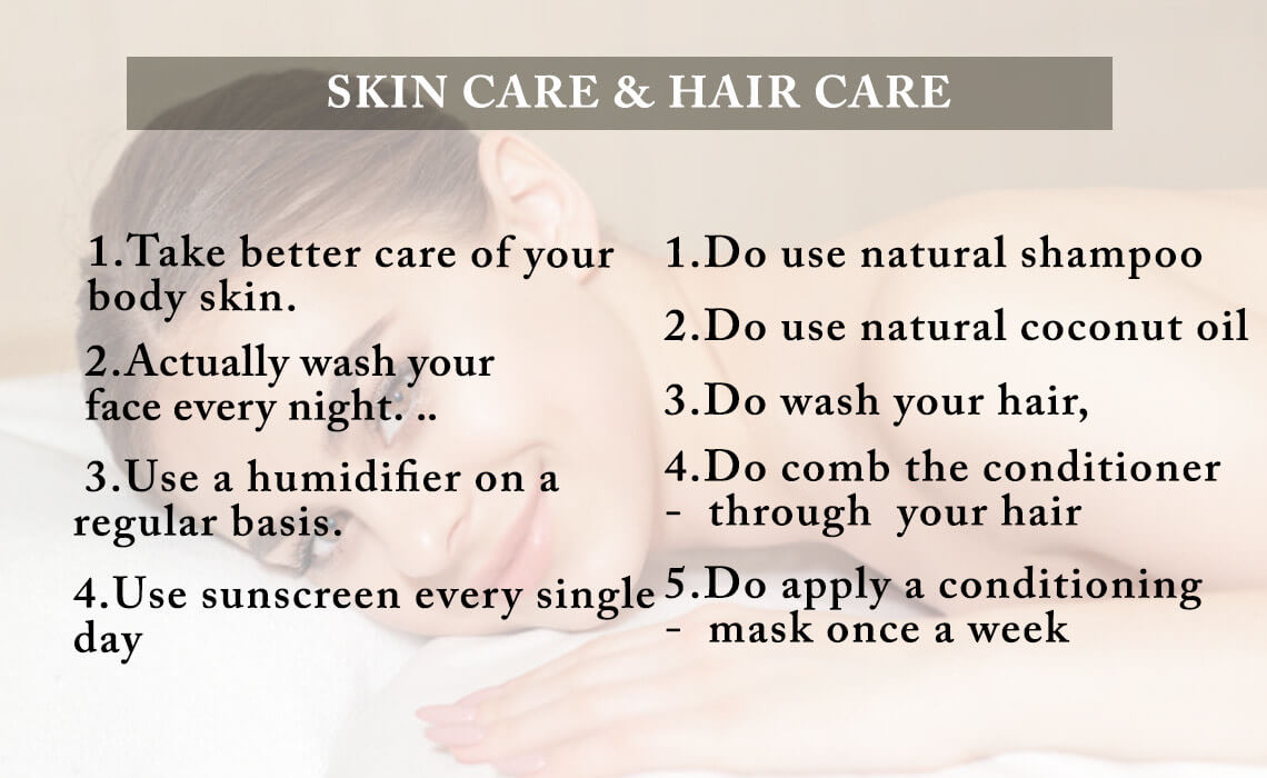 skin care and hair care new year resolution